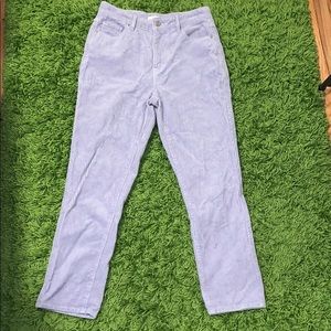 PacSun lilac corduroy high rise mom jeans